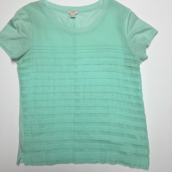 J. Crew Women's Green SS Top Size Small - Picture 2 of 5
